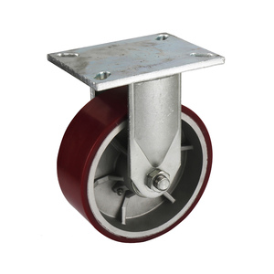 Ultra Heavy Duty Industrie rollen Aluminium kern Polyurethan räder mit Seiten bremse Stahlblech rollen OEM anpassbar - Product Image 3