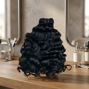 Extensions de cheveux indiens Remy vierges 100% naturels bouclés, boucles douces, hydratation longue durée, rebond toute la journée, double trame machine VGP - Product Image 2