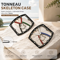 Montre mécanique pour homme de luxe ultra-fine 7,8 mm, design squelette creux tendance 6702, boîtier en fibre de carbone, montre de haute qualité