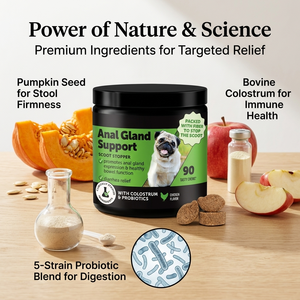 Chiens Glande Anale Soutien <span class=keywords><strong>Probiotiques</strong></span> & Digestion Beurre d'Arachide Aromatisé Fibre de Citrouille Soft Chew Boot the Scoot Supplément pour Chiens - Product Image 3
