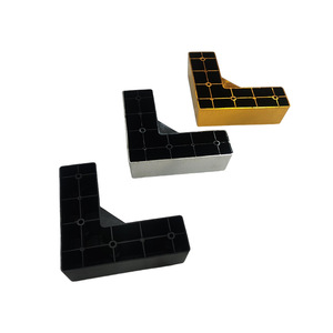 Pieds de meubles en forme de L Luye Hardware, hauteur 5 cm, longueur latérale 15 cm, support en plastique pour canapé et meuble TV, noir, or, argent - Product Image 1