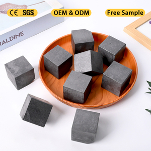 Cubo Quadrato di Shungite Naturale di Alta Qualità per Decorazione Domestica - Product Image 5