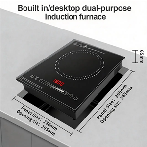 Kompor Induksi Tunggal Rumah Tangga dengan Panel Microlite dan Tombol Desktop/Terpasang Warna Hitam - Product Image 4