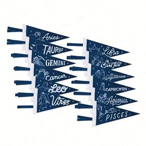 Sublimation <b>Blanks</b> Custom School College Team Athletic Logo Advertising Football Wool Triangle <b>Felt</b> <b>Pennant</b> - Product Image 5