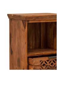 Modern Wood Nightstand with 2 Drawers Bulk Product Brown Classy Handmade Bedroom Furniture Bed Side <b>Storage</b> - Product Image 2