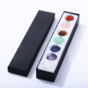 Juego de piedras caídas de cristal pulido Natural, <span class=keywords><strong>Cubo</strong></span> de malaquita de 7 Chakras, Ágata citrina para decoración del hogar Feng Shui de lujo - Product Image 2