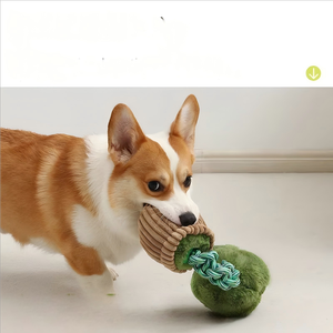 Jouets écologiques de haute qualité pour chiens de compagnie Conception de légumes créatifs avec nœuds de corde de réduction du bruit Caractéristiques résistantes aux embouts - Product Image 1