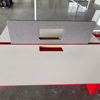 LIWEI Poste de travail modulaire moderne pour 6 personnes, bureau assis-debout, structure bois et métal, mobilier commercial durable et écologique