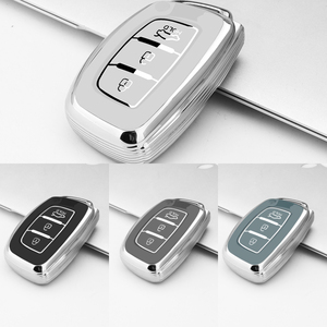Funda para Llave de Coche DM Silver Edge, Funda Protectora Duradera para Llave de Coche, Funda para Llave de Coche Remota para <span class=keywords><strong>Hyundai</strong></span> Sonata <span class=keywords><strong>Tucson</strong></span> Elantra Verna - Product Image 2