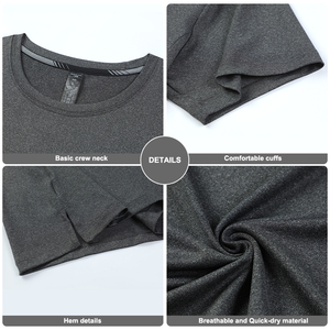Camisetas Masculinas Dryfit de Compressão para Corrida e Academia, Atacado de Roupas Fitness Musculação com Estampa de Fibra de Bambu - Product Image 3