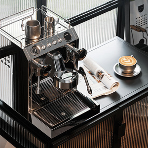 Gemilai CRM3145 Dual-Eye Espresso Machine Stainless Steel Semi-Automatic Commercial Coffee Maker With Steam Milk Frother - Product Image 2