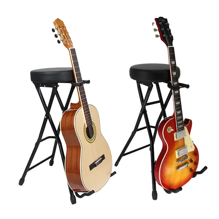 MA81 HEBIKUO Fabriek vervaardigd verstelbare vouwen gitaar kruk, gitaar spelen kruk stoel
