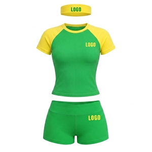 Set Yoga da Donna 2 Pezzi <span class=keywords><strong>con</strong></span> Logo Personalizzato OEM, Stampa Leopardata, Abbigliamento Sportivo Aderente <span class=keywords><strong>con</strong></span> Maniche Raglan e Fascia per Capelli - Product Image 2