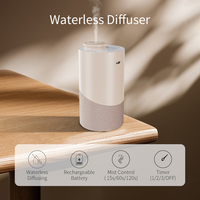 Diffuseur d'huiles essentielles sans eau, rechargeable, électronique, USB, mini, de luxe, OEM d'usine, portable pour voiture, nébuliseur