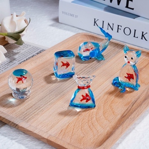 Fatto a mano in <span class=keywords><strong>vetro</strong></span> di <span class=keywords><strong>Murano</strong></span> gatto balena pesci per acquario ornamenti creativi per la lavorazione della lampada decorazione della casa per il natale Halloween regalo - Product Image 3