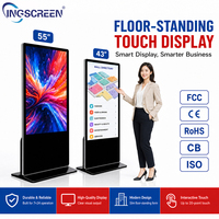 Kiosque d'information tactile Android INGSCREEN, terminal interactif de consultation, écran publicitaire vertical intérieur pour les administrations