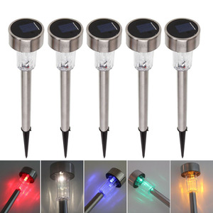 Todo en un poste de acero inoxidable decoración impermeable al aire libre camino palo LED de energía <span class=keywords><strong>Solar</strong></span> jardín luz con interruptor - Product Image 3