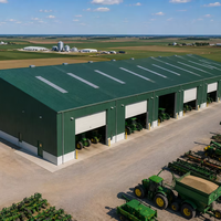 Entrepôt de stockage agricole préfabriqué en acier, hangar pour machines agricoles, bâtiment métallique, atelier, garage
