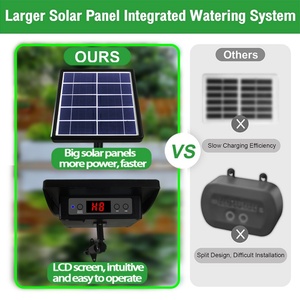Solar Auto Watering Device with <b>Timer</b>, Drip Irrigation Set for 15 Flower Vegetable Pots Indoor Outdoor Balcony Garden Irrigator - Product Image 1