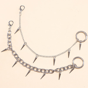 Studded Spike <b>Chain</b> Shoe <b>Chain</b> For <b>Boots</b> Unisex Zinc Alloy Casual Fashion Accessory - Product Image 4