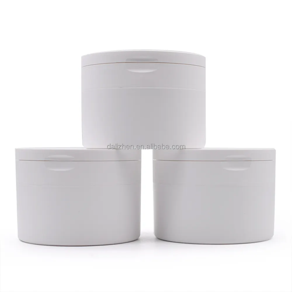 Fahion – pot rond en plastique de 100g pour baume nettoyant, avec cuillère sur le capuchon et crème de sommeil, pot à gommage corporel, capuchon à rabat