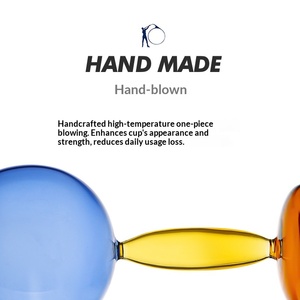 ESTICK Verre à vin moderne en verre borosilicate teinté fait main rouge créatif transparent écologique Verre à vin de Bordeaux - Product Image 3