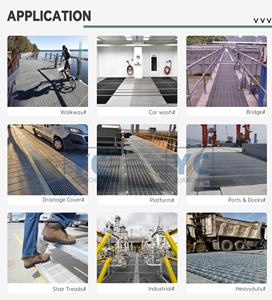 Grille métallique antidérapante et résistante pour couvre-tranchée <span class=keywords><strong>de</strong></span> passerelle, grille en acier durable - Product Image 3