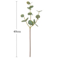 Petite plante artificielle d'eucalyptus A-512, feuilles d'eucalyptus PU au toucher réel, feuilles de Dollar en argent