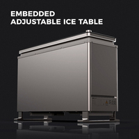Table basse multifonctionnelle Table de glace élévatrice intégrée Table de salle à manger intelligente avec réfrigérateur Congélation Luxe moderne