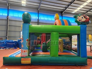Castillo Inflable Comercial <span class=keywords><strong>de</strong></span> PVC <span class=keywords><strong>de</strong></span> 0.55mm con Tobogán, Certificado CE, para Fiestas Infantiles y Alquiler al Aire Libre - Product Image 3