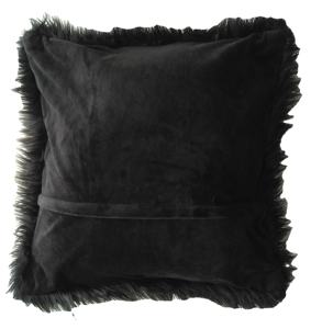 Almohada de piel sintética blanca de 45x45cm personalizada moderna con punta de muerte gris, cojín esponjoso de piel de oveja peluda para sofá - Product Image 6