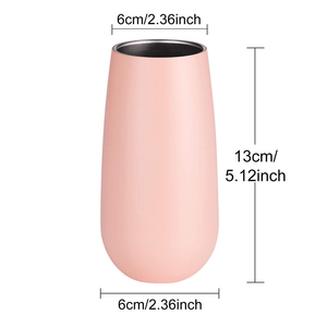 Flûtes à Champagne, en acier inoxydable, sans manches, avec Logo <span class=keywords><strong>personnalisé</strong></span>, gobelet à vin isolé avec couvercle pour fête, ml - Product Image 2