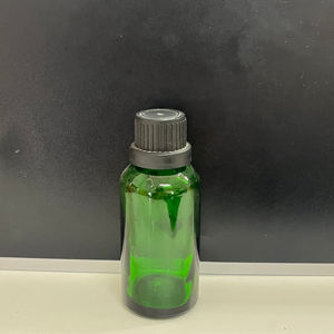 1oz <b>glass</b> <b>bottle</b> essential oil <b>bottle</b>, black and white cap, blue, green and black <b>bottle</b>, essential oil - Product Image 1