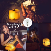 Lampe de lecture pliable sans fil rechargeable, 5 couleurs, veilleuse pliable, lampe de bureau portable pour les fêtes