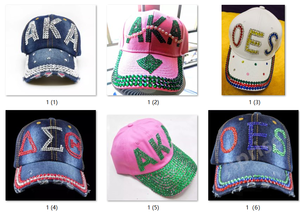 <span class=keywords><strong>Aprise</strong></span>-Bufanda de fútbol deportiva con logotipo de letra griega personalizada OES Order of Eastern Star Sorority gorra de béisbol con diamantes de imitación - Product Image 5