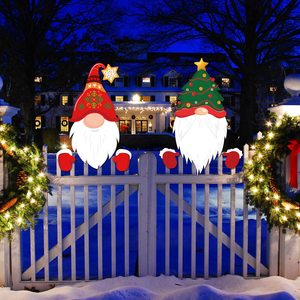Meilleures ventes : Décorations de jardin gnome espion de Noël, panneaux d'extérieur et enseignes de nains pour les célébrations de vacances - Product Image 3