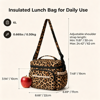 Boîte à lunch réutilisable pour hommes et femmes, sac isotherme étanche pour le travail, le bureau, les pique-niques, la plage, sac à lunch congelable, faible MOQ