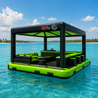 Île flottante gonflable personnalisée pour château aquatique, bar flottant, plateforme pour lac, piscine, complexe hôtelier, parc aquatique, location pour fêtes, utilisation extérieure