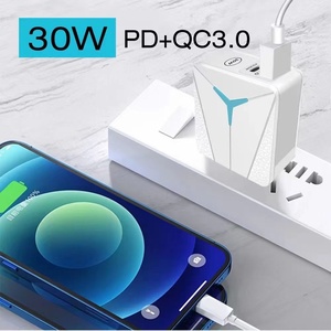 Caricabatterie Rapido per Telefono Cellulare con Doppia Porta PD QC3.0 5v/3A 220V Testa di Ricarica Multi-porta con Indicatore per Prese USA, Europee e Britanniche - Product Image 5