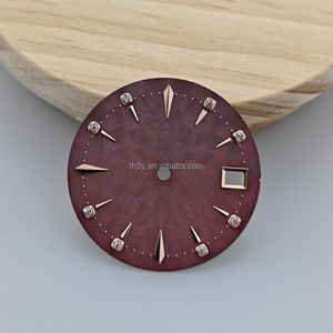 Unbranded Light Weight 29mm Wave <strong>Pattern</strong> Metal Watch Dial Replacement Part for Cocktail <strong>Design</strong> Watch Modification - Product Image 3