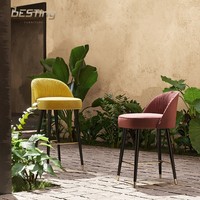 Tabouret de bar simple et moderne pour la maison, mobilier décontracté pour café, chaise haute personnalisée faite à la main, tabouret de bar moderne en velours