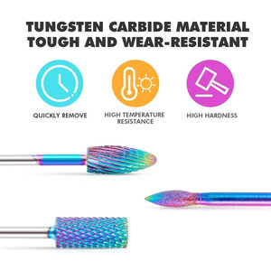 10 in 1 Electric Nail <b>Drill</b> Bit Kit Large Barrel Safety Bits for Gel Removal Manicure Pedicure - Product Image 6