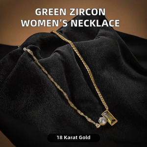 Nuova Collana di Gioielli in Acciaio Inossidabile per Donna, Elegante Collana con Zircone Verde, Regalo di Tendenza - Product Image 2