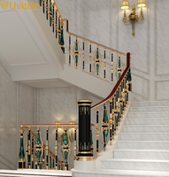 Vente en gros d'usine Foshan Balustrades de balcon Rampe d'escalier Escaliers droits en spirale de conception personnalisée noirs