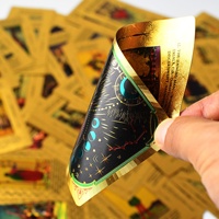 Usine de vente en gros de cartes de tarot en feuille d'or imprimées de haute qualité conception personnalisée jeux de cartes Oracle d'estampage de bord d'or