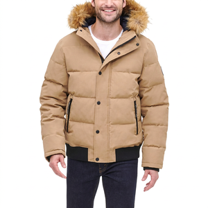 Men's <b>Winter</b> Bubble Puffer Jacket Canvas Waterproof Hooded Heavyweight <b>Thick</b> <b>Coat</b> - Product Image 1