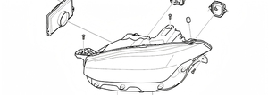 Phares avant gauche et droit pour Volvo XC90 2016, OE 32228302 32228303 Ampoule H11 de forme unique, neuve, haute performance - Product Image 2