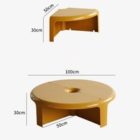 Table d'appoint moderne nordique en promotion, table basse en plastique modulable et détachable pour petits hôtels et salons