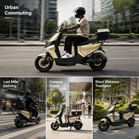 Trottinette Électrique Commuter E-Moped Or Champagne Phare LED Top Box Conduite Urbaine Adulte Vente en Gros Usine OEM Directe