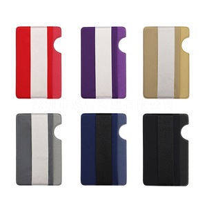 En stock: Porta tarjetas de lycra para teléfono, ranura horizontal para tarjetas, porta tarjetas de PVC, adhesivo para la parte trasera del teléfono, bolsa anti-RFID para tarjetas. - Product Image 4